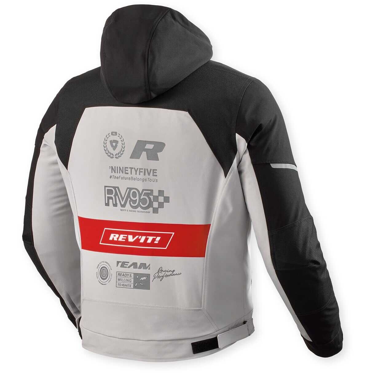 Giacca moto Revit Haste H2O Nero Rosso