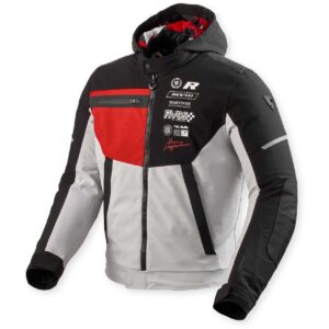 Giacca moto Revit Haste H2O Nero Rosso