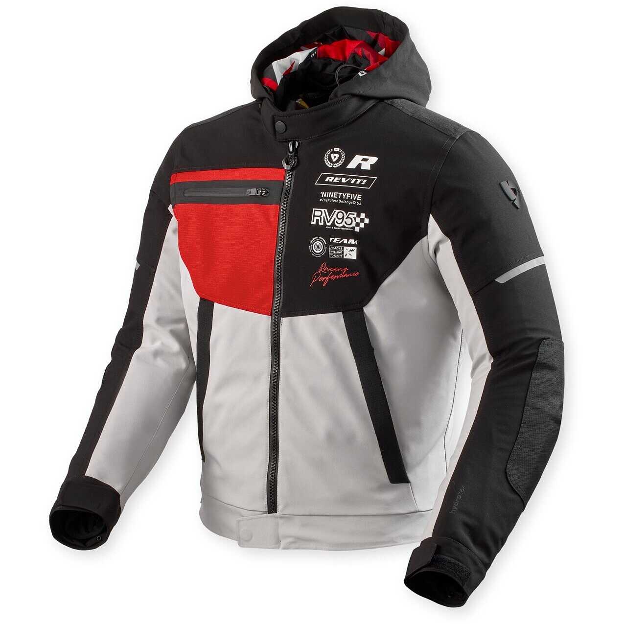 Giacca moto Revit Haste H2O Nero Rosso