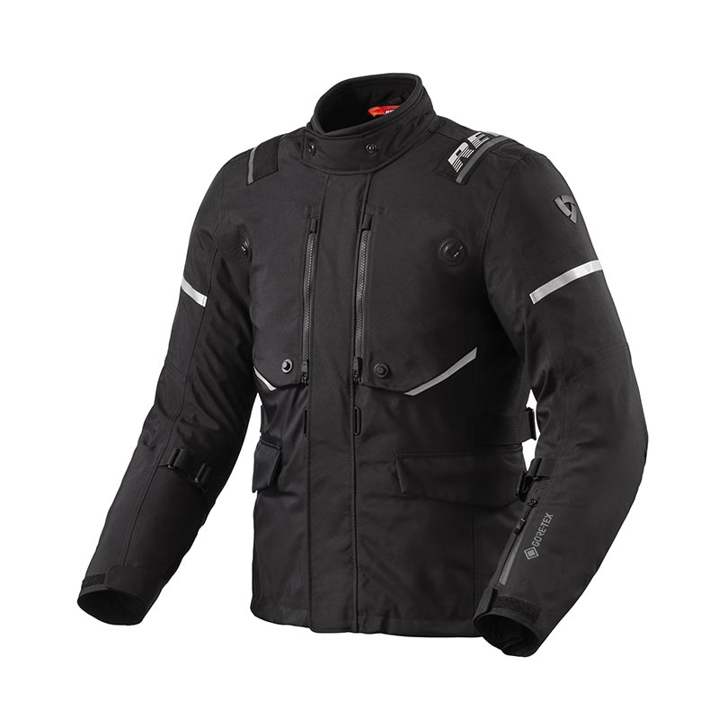 Giacca moto Revit Vertical GTX Nero Argento
