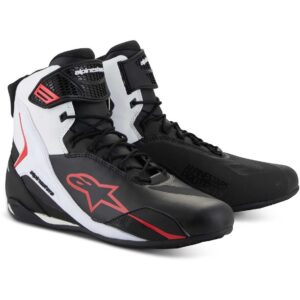 Scarpe moto Alpinestars Faster 4 Nero Bianco Rosso