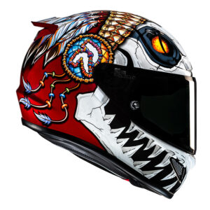 Casco moto integrale Hjc Rpha 12 Kepina Bianco Rosso