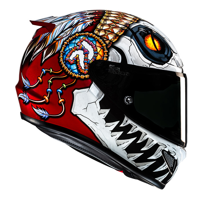 Casco moto integrale Hjc Rpha 12 Kepina Bianco Rosso