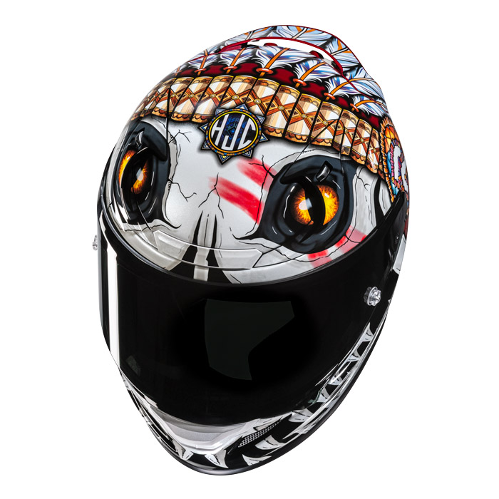 Casco moto integrale Hjc Rpha 12 Kepina Bianco Rosso