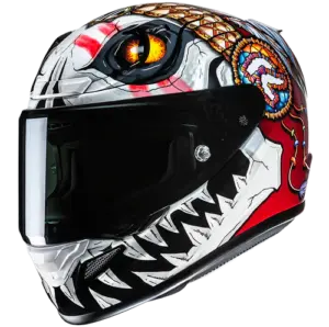 Casco moto integrale Hjc Rpha 12 Kepina Bianco Rosso