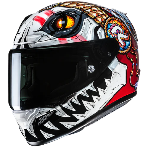 Casco moto integrale Hjc Rpha 12 Kepina Bianco Rosso