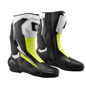 Stivali moto racing Gaerne G.RS Nero Bianco Giallo Fluo