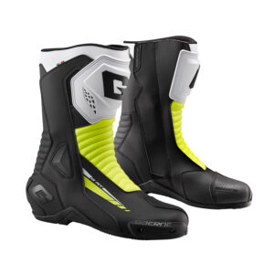 Stivali moto racing Gaerne G.RT Nero Bianco Giallo Fluo