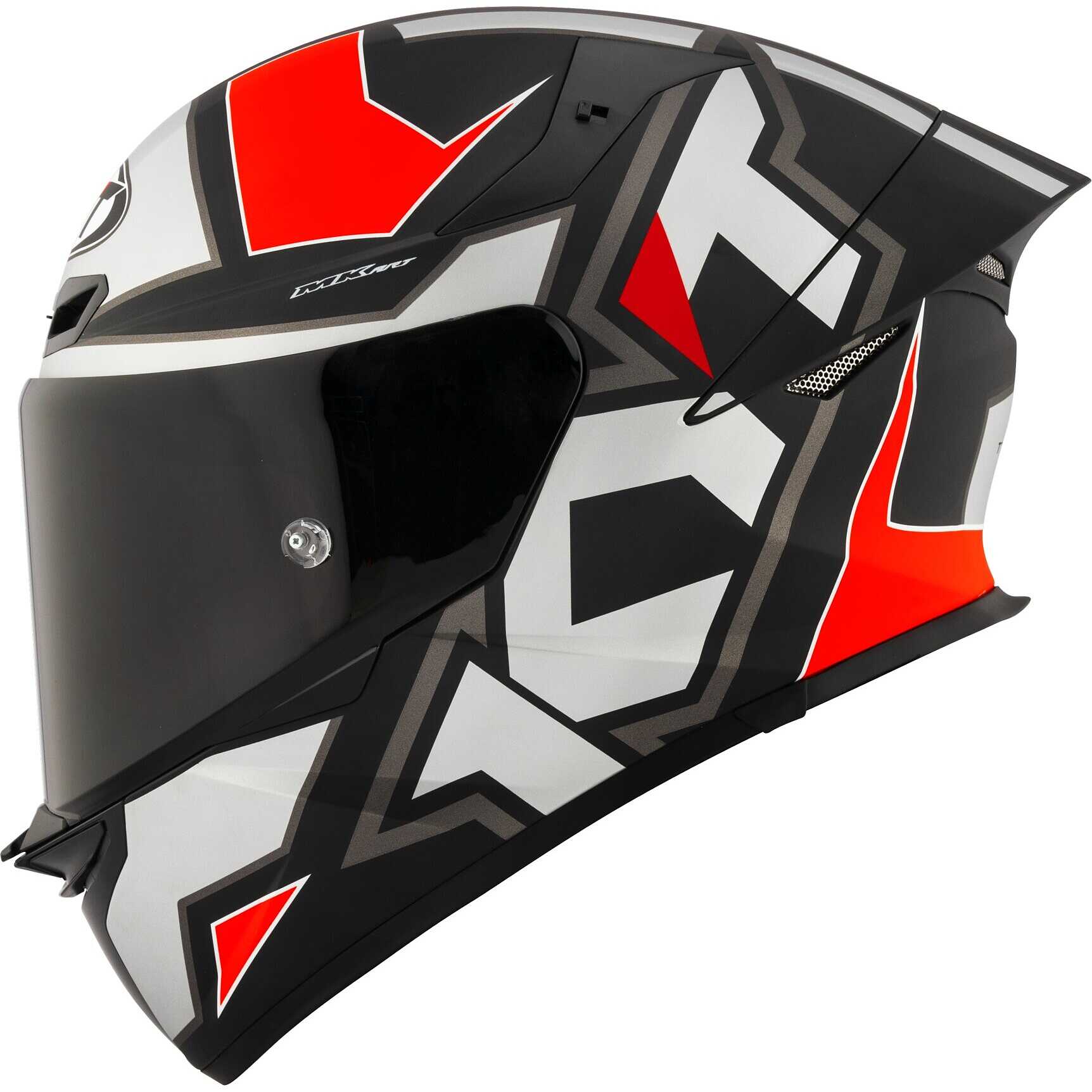 Casco moto integrale Kyt Tt-Revo Electron Opaco Grigio Rosso