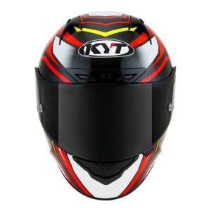 Casco moto integrale Kyt Nz-Race Carbon Stride Rosso Bianco