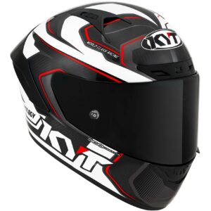 Casco moto integrale Kyt Nz-Race Carbon Competition Bianco