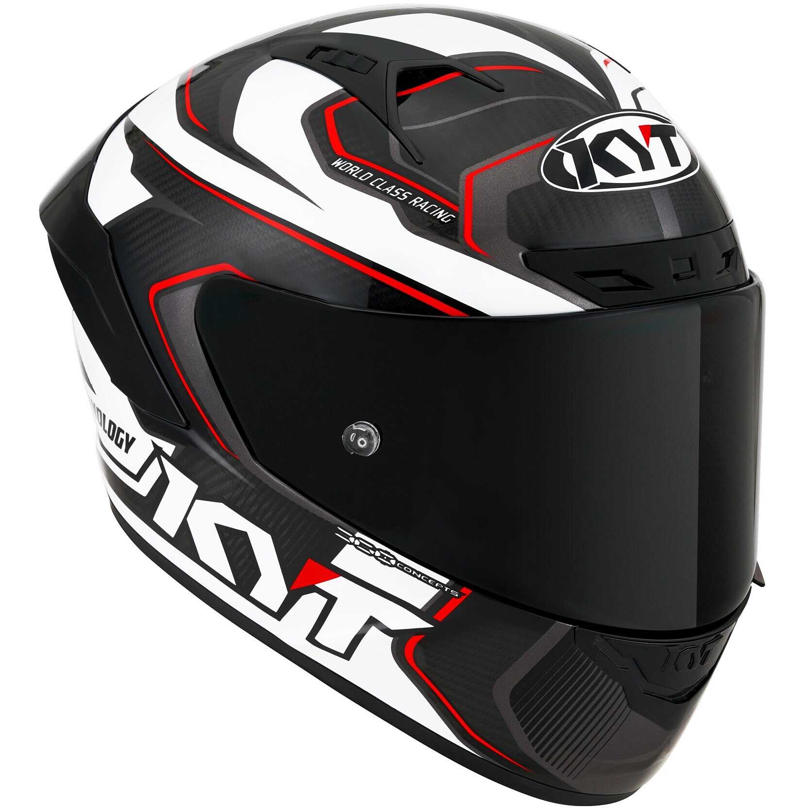 Casco moto integrale Kyt Nz-Race Carbon Competition Bianco