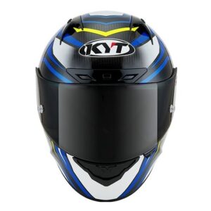 Casco moto integrale Kyt Nz-Race Carbon Stride Blu Bianco