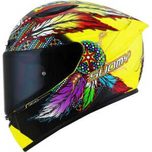Casco moto integrale Suomy Track-1 Chieftain Multi Giallo