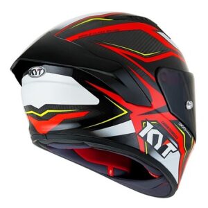 Casco moto integrale Kyt Nz-Race Carbon Stride Rosso Bianco