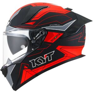 Casco moto integrale Kyt R2R Led Opaco Nero Rosso