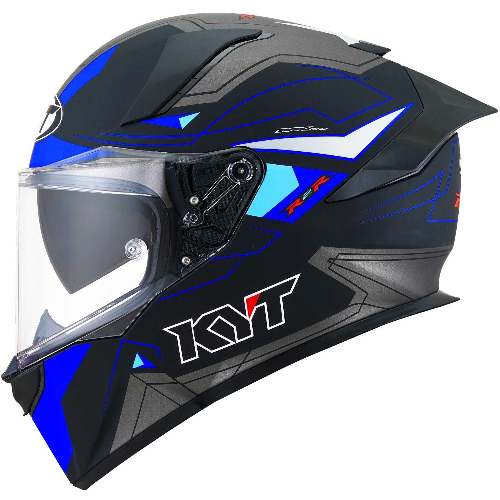 Casco moto integrale Kyt R2R Led Opaco Nero Blu