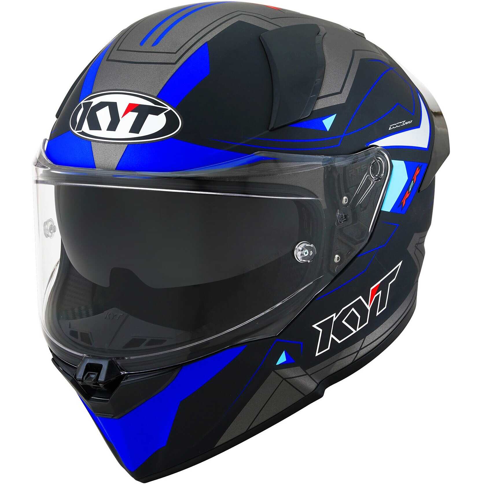 Casco moto integrale Kyt R2R Led Opaco Nero Blu