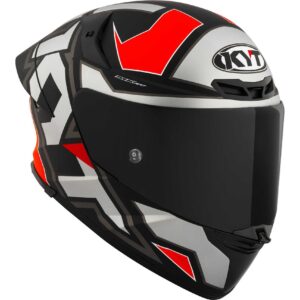 Casco moto integrale Kyt Tt-Revo Electron Opaco Grigio Rosso