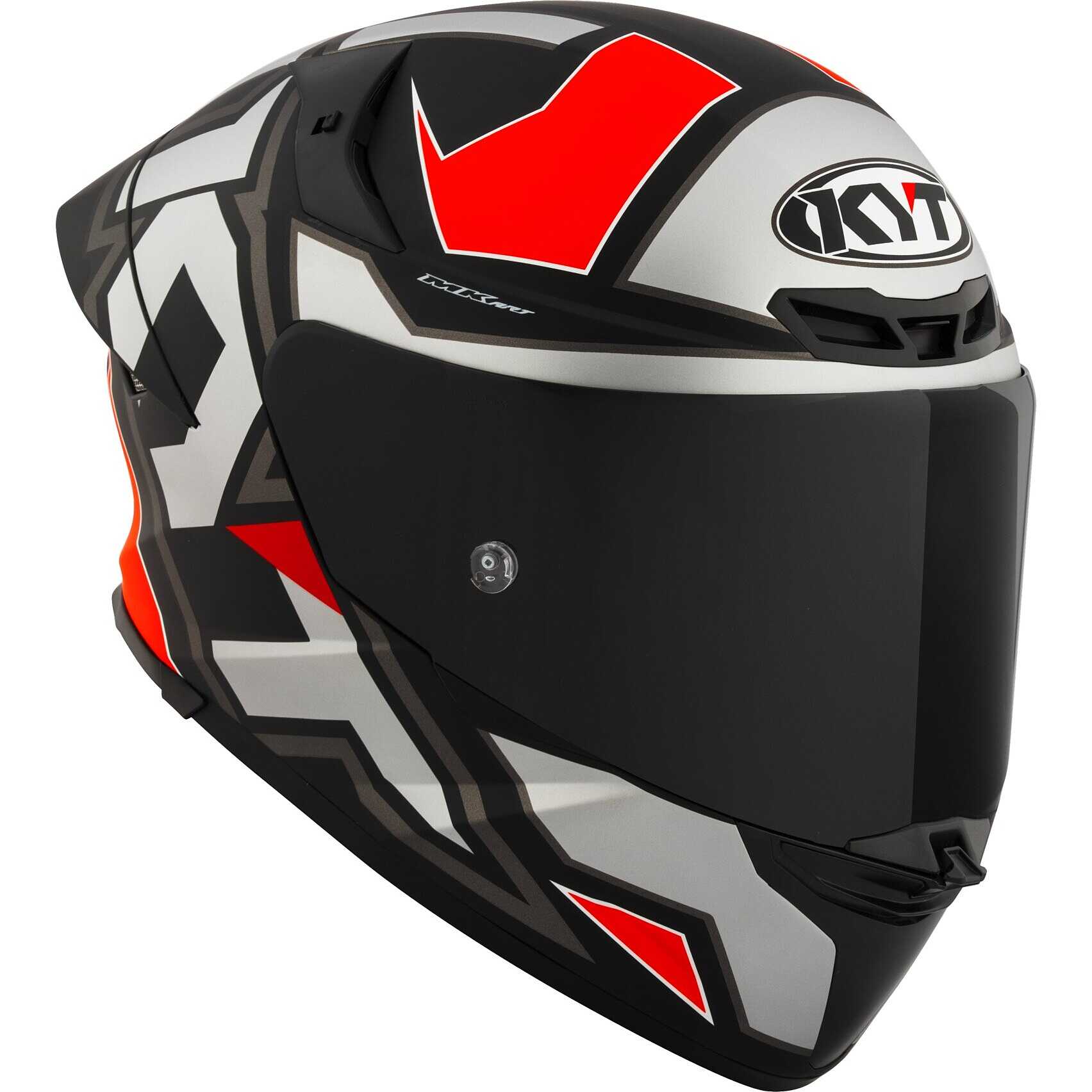 Casco moto integrale Kyt Tt-Revo Electron Opaco Grigio Rosso