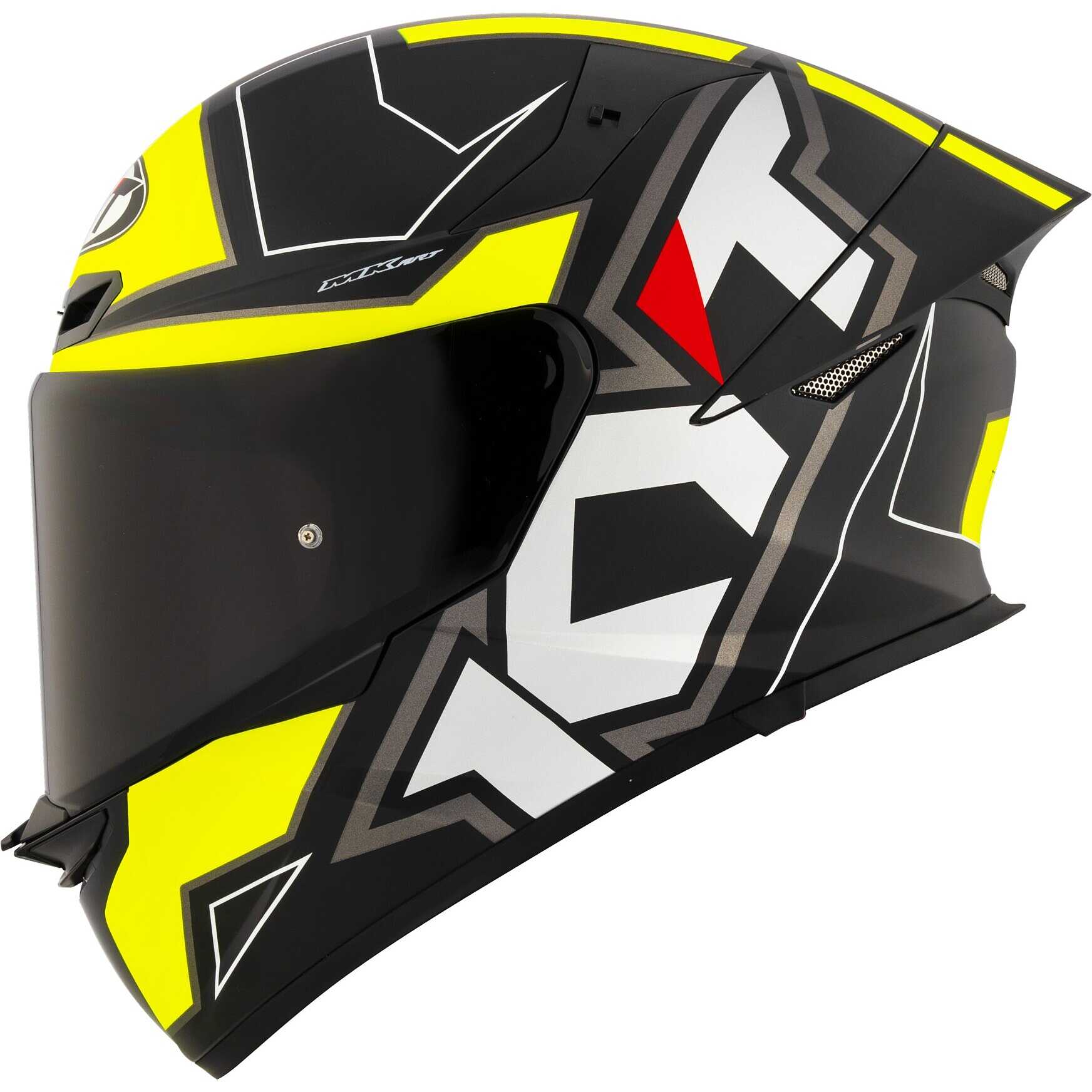 Casco moto integrale Kyt Tt-Revo Electron Nero Opaco Giallo