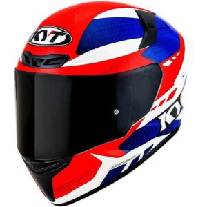 Casco moto integrale Kyt Tt-Revo Gear Blu Rosso