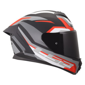 Casco moto intergale Ls2 Rapid III Hyper Nero Opaco Rosso