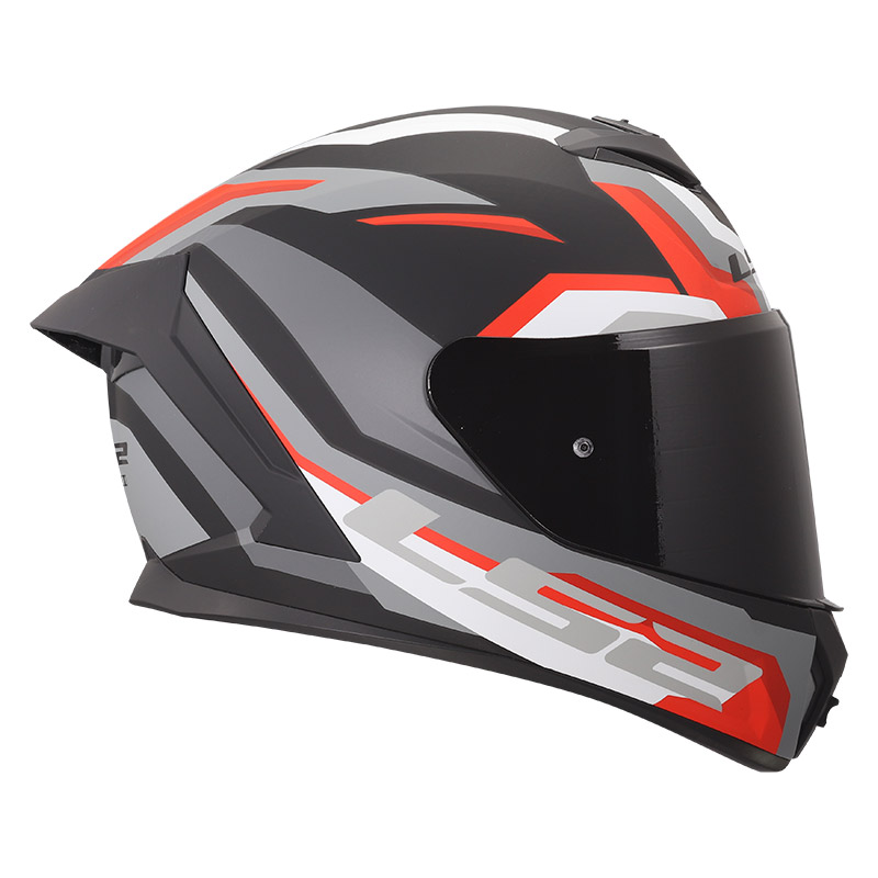 Casco moto intergale Ls2 Rapid III Hyper Nero Opaco Rosso