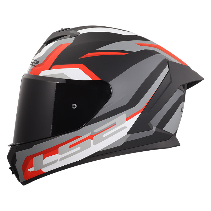 Casco moto intergale Ls2 Rapid III Hyper Nero Opaco Rosso
