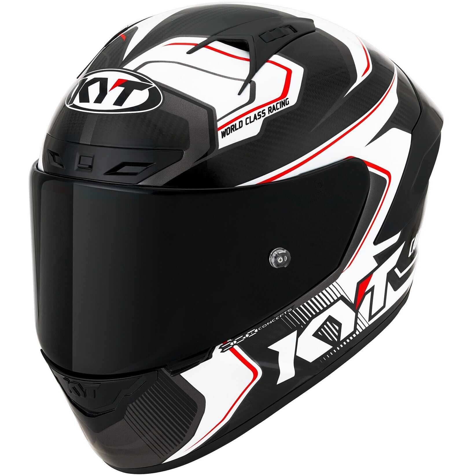 Casco moto integrale Kyt Nz-Race Carbon Competition Bianco