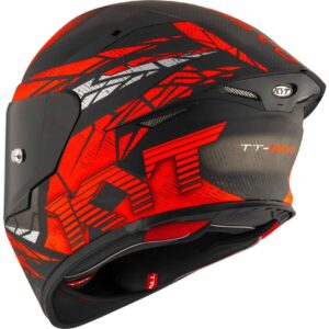 Casco moto integrale Kyt Tt-Revo Combustion Arancione