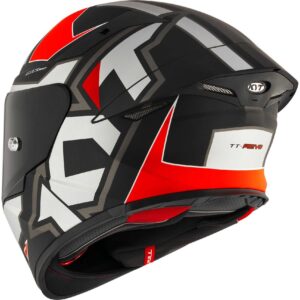 Casco moto integrale Kyt Tt-Revo Electron Opaco Grigio Rosso