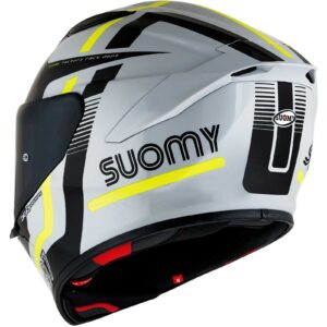 Casco moto integrale Suomy Track-1 Ninety Seven Grigio Lucido Giallo