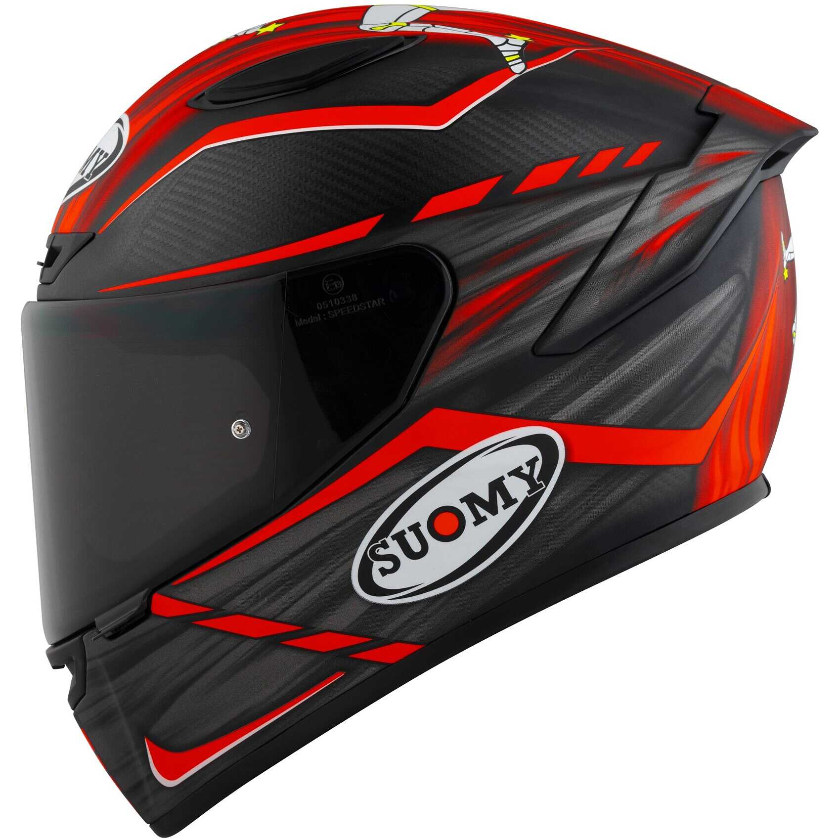 Casco moto integrale Suomy Tx-Pro Johnson Replica Rosso Opaco