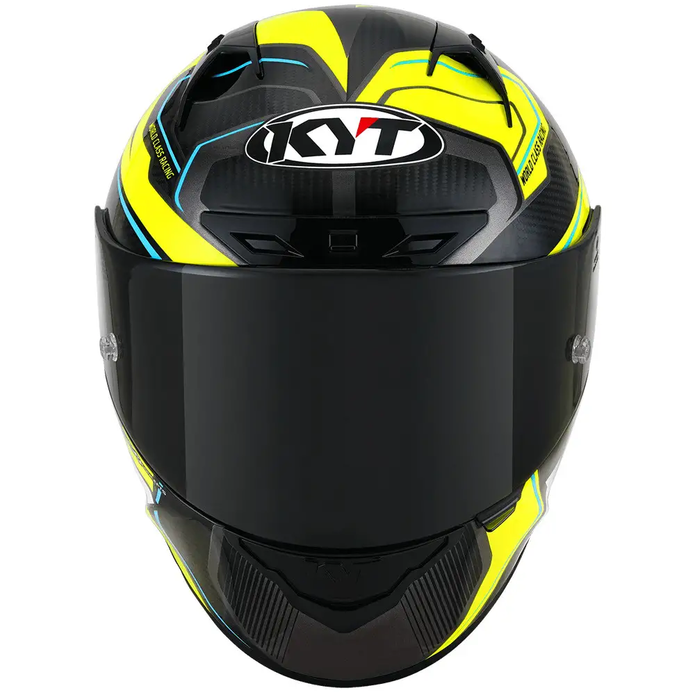 Casco moto integrale Kyt Nz-Race Carbon Competition Giallo Fluo