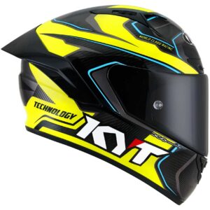 Casco moto integrale Kyt Nz-Race Carbon Competition Giallo Fluo