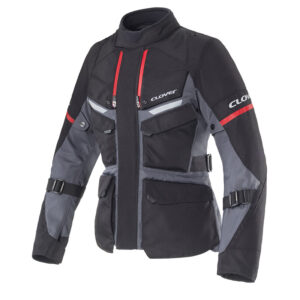 Giacca moto donna Clover Scout 5 Wp Lady Rosso Nero