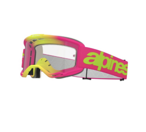 Maschera cross Alpinestars Vision 5 Wordmark Rosa Giallo Fluo
