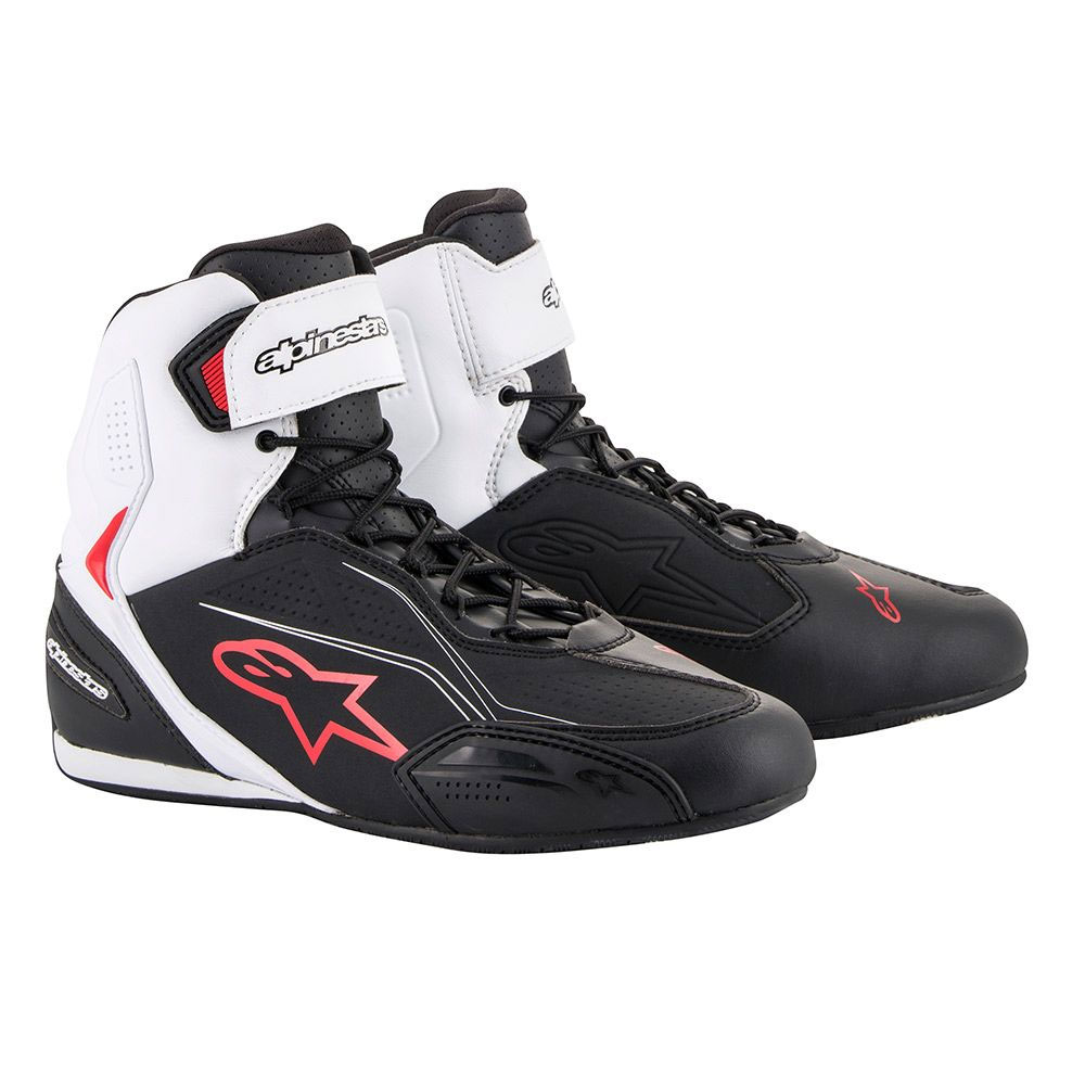 Scarpe moto Alpinestars Faster 3 Nero Bianco Rosso