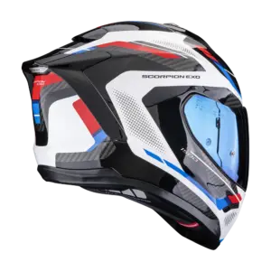Casco moto integrale Scorpion Exo-1500 Air Sleek Bianco Rosso Blu
