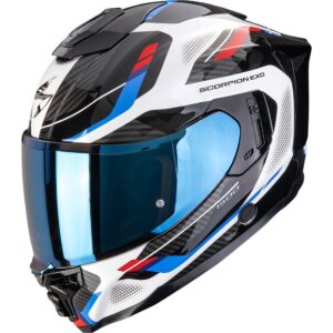 Casco moto integrale Scorpion Exo-1500 Air Sleek Bianco Rosso Blu