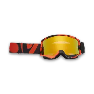 Maschera cross Fox Emotion Spark Nero Arancio Fluo