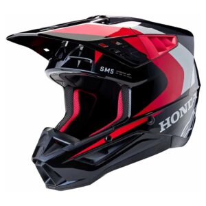 Casco cross Alpinestars SM5 Honda Nero Rosso