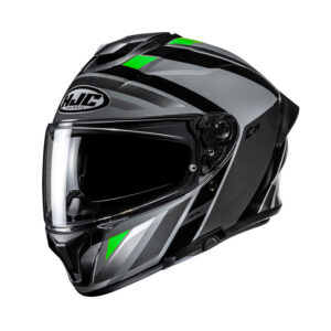 Casco moto integrale Hjc C71 Faber MC4 Verde