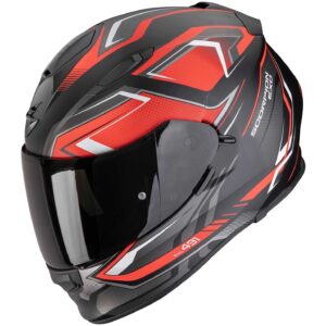 Casco moto integrale Scorpion Exo 491 Zumo Nero Opaco Rosso