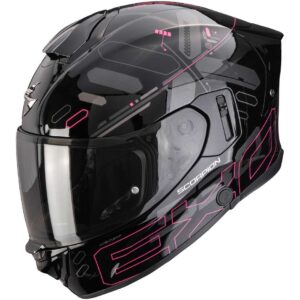Casco moto integrale Scorpion Exo 530 Air Fond Nero Opaco Rosa