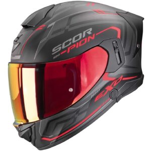 Casco moto integrale Scorpion Exo 530 Air Slope Nero Opaco Rosso