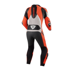 Tuta moto intera Revit Hyperspeed 3 Grigio Chiaro Rosso Neon