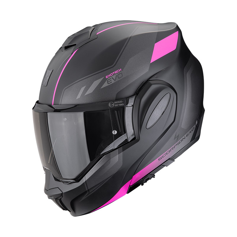 Casco moto modulare Scorpion Exo Tech Evo Socius Rosa Opaco