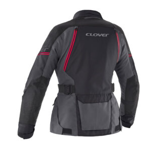 Giacca moto touring donna Clover Outland 3 Wp Lady Rosso Nero
